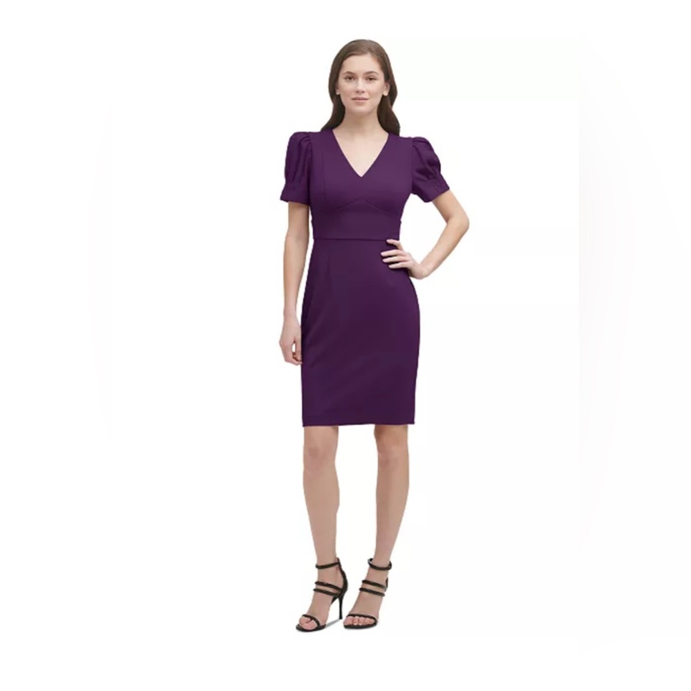 NWT DKNY Women's Knot Sleeve Midi‎ Shirt Dress Size 12